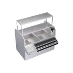 image of Krowne KRPT-60RP-10 60" Pass-Thru Combo Underbar Ice Bin/Cocktail Station w/ 10 Circuit - Right