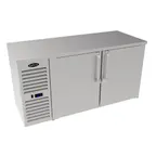 image of Krowne LS60 60" Reach-In Cooler, 60" x 24" Black Stainless Steel, 2 Doors, R290, 1/4 HP 115V, NSF7