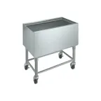 image of Krowne MB-1830 Stainless Steel Mobile Ice Bin, 97 lb, Silver