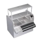 image of Krowne KRPT-54ARP-10 54" Pass-Thru Combo Underbar Ice Bin/Cocktail Station w/ 10 Circuit - Right