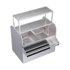 image of Krowne KRPT-54BLP-10 54" Pass-Thru Combo Underbar Ice Bin/Cocktail Station w/ 10 Circuit - Left