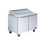 image of Kool-It KST-36-2 36" Two Section Sandwich / Salad Prep Table w/ 2 Doors, 10 Pans