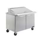 image of Kool-It KSTM-48-2 48" Mega Top Sandwich / Salad Prep Table w/ 2 Doors, 18 Pans
