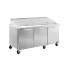 image of Kool-It KSTM-72-3 72" Mega Top Sandwich / Salad Prep Table w/ 3 Doors, 30 Pans