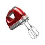 image of KitchenAid KHM926CA 9-Speed Hand Mixer with Exclusive Accessory Pack, Candy Apple Red