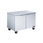 image of Kool-It KUCR-48-2 48" 2-Section Undercounter Refrigerator, Stainless Steel, 13.1 cu. ft., 2 Doors