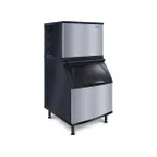 image of Koolaire KYT0300A/K400 Air Cooled Half Cube 330 lb Ice Machine with Bin, 365 lb Storage