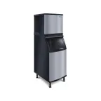 image of Koolaire KYT0420A/K420 Air Cooled Half Cube 450 lb Ice Machine with Bin, 383 lb Storage