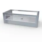 image of LaCrosse MDG36 Glass Front Ice Display, 36" W x 15" D x 9-1/2" H, Trim, 1-1/2" Drain Valve, NSF