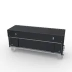 image of LaCrosse PB5-24IB-WBC, 63" Portable Bar with Ice Bin & Speed Rail, Boston Cherry Vinyl Clad