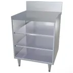 image of LaCrosse SK24GR 24" Underbar Glass Rack Storage Unit w/ Flat Top, 3-Rack Capacity, Open Front