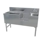 image of LaCrosse SK4-24ICLBSHSR+10 48" Blender Station Underbar Ice Bin/Cocktail Station w/ 10 Circuit - 63 lbs