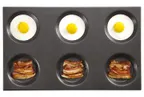 image of Lainox TF112 Bullseye Pan, 20" x 24", 12‑Cup Non‑Stick Teflon Aluminum, Ø 4.7" (120 mm) - 12/Set