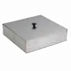 image of Lakeside 9341 Dish Dispenser Tube Cover, 14" X 14" X 3-3/4"H, Stainless Steel