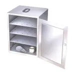 image of Lakeside 112 Stainless Steel 3-Shelf Food Carrier Box for Room Service Tables - Solid Fuel 