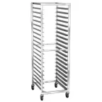 image of Lakeside 135 16 Pan End Load Full Height Stainless Steel Bun / Sheet Pan Rack w/ 3" Bottom Load Slides