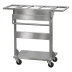 image of Lakeside 146 Standard Duty Stainless Steel Mise En Place Cart w/ 3 1/2" Casters - Assembled 