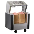 image of Lakeside 155043 Stainless Steel Open Flex Prep Tray & Flatware Cart, Vinyl Laminate Finish