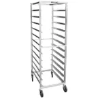 image of Lakeside 157 7 Pan End Load Full Height Stainless Steel Bun / Sheet Pan Rack w/ 5" Bottom Load Slides