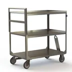 image of Lakeside 158859 Easy-Tow™ Classroom Meal Delivery Cart with 3 Shelves (35" x 21")
