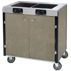 image of Lakeside 2075 Creation Express Station Mobile Cooking Cart w/ 2 Induction Burner, Filtration System