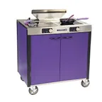 image of Lakeside 2075A Creation Express Station Mobile Cooking Cart w/ 2 Induction Burner, Filtration System