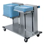 image of Lakeside 2820 Mobile Double Platform Cantilever Tray Dispenser for 20" x 20" Trays