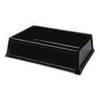 image of Lakeside 298 Iced Display Beverage Bin – Black Plastic Rect 18" × 26" × 6" Pan 24"‑35" L 12"‑23" S