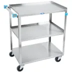 image of Lakeside 322 Stainless Steel 3-Shelf Utility Cart w/ 300 lb. Capacity
