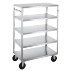 image of Lakeside 357 Stainless Steel 5-Shelf Open Tray Truck w/ 8-1/8" Clearance