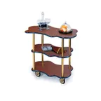 image of Lakeside 36400 Serving Cart with Organic Shaped Top and (3) Shelves, Laminate Finish