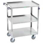 image of Lakeside 411 Stainless Steel 3 Shelf Utility Cart w/ 500 lbs Capacity