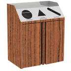 image of Lakeside 4415 Waste & Recycle Station, 37-1/2"W X 23-1/4"D X 45-1/2"H