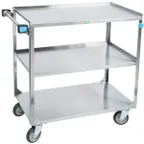 image of Lakeside 444 Stainless Steel 3 Shelf Utility Cart - 500 lbs capacity