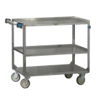 image of Lakeside 444ES Stainless Steel 3-Shelf Utility Cart w/ 500 lbs Capacity
