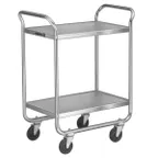image of Lakeside 472 27"Handler™ 2-Shelf Stainless Steel Utility Cart w/ 500 lb Capacity