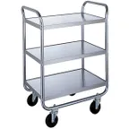 image of Lakeside 4939 33" Handler™ 2-Shelf Stainless Steel Tough Transport Utility Cart 