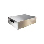 image of Lakeside 555 Chef Cutting Board Riser, 24½" Long, Steel Silver, 20‑29×5‑8×10‑19" Lift Handle