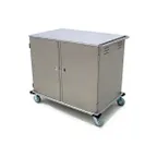 image of Lakeside 5624 Low Profile 24 Tray Elite Series Enclosed Meal Delivery Cart w/ 2 Compartments 
