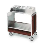image of Lakeside 603 Tray & Flatware Cart w/ 10 Hole Flatware Bin and 120 Tray Capacity