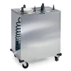 image of Lakeside 6212 Mobile Enclosed Two Stack Heated Dish Dispenser for 11 1/4" to 12 1/4" Dishes