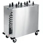 image of Lakeside 6310 Mobile Enclosed 3-Stack Dish Dispenser w/ 10-1/8" Dia. Dish Size, Heated