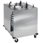 image of Lakeside 6406 Mobile Enclosed 4-Stack Dish Dispenser w/ 6.5" Dia. Dish Size, Heated