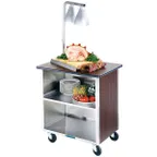 image of Lakeside 646 36" 3 Shelves Stainless Steel Enclosed Bus Cart - 500 lbs. Capacity