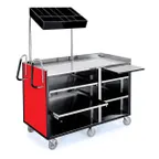 image of Lakeside 68010 Stainless Steel Deluxe Mart Cart / Vending Merchandising Kiosk