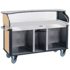 image of Lakeside 682-10 Stainless Steel Serv'n Express Mobile Vending Kiosk w/ 3 Compartments