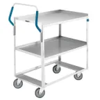 image of Lakeside 6820 39" 2 Shelves Stainless Steel Ergo-One® Utility Cart w/ 21" x 35" Shelf Size