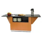 image of Lakeside 6850 87" Mobile Modular Breakout Dining Station, Enclosed Base w/ Storage, (2) Interior Compartments