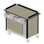 image of Lakeside 690-20 Food Cart w/ Stainless Steel Storage Compartment with Additional Shelf and Sliding Doors