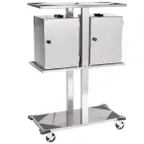 image of Lakeside 693 Stainless Steel Food Carrier Box Storage Rack w/ 6 Solid Fuel Boxes